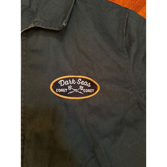 Dark Seas Teamsters Gas Station Style Jacket in Green Medium - Picture 2 of 4